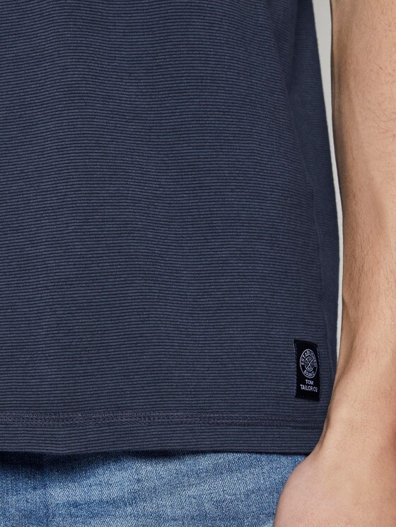 Eingefärbtes Poloshirt mit Streifenmuster - Männer - blue overdye stripe Eingefärbtes Poloshirt mit Streifenmuster - Männer - blue overdye stripe - 10 - TOM TAILOR