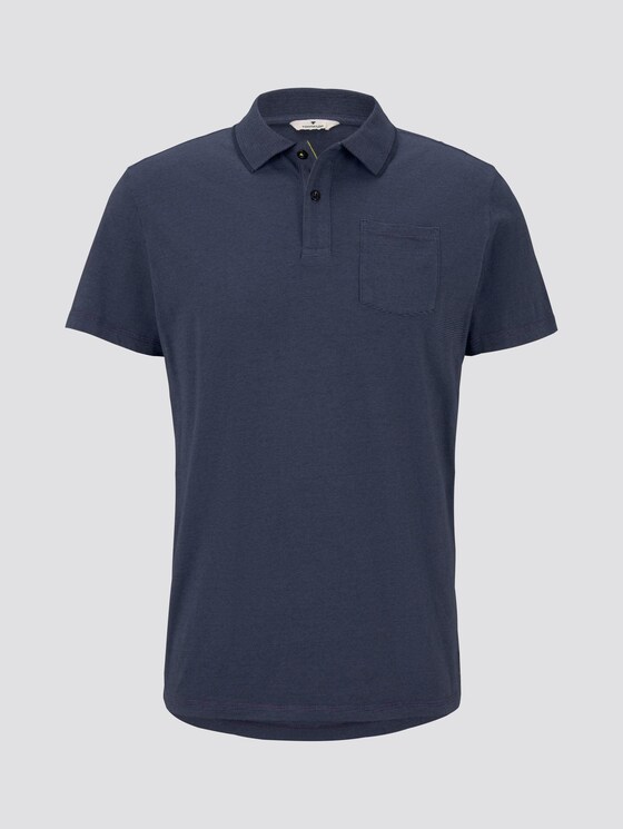Eingefärbtes Poloshirt mit Streifenmuster - Männer - blue overdye stripe Eingefärbtes Poloshirt mit Streifenmuster - Männer - blue overdye stripe - 7 - TOM TAILOR
