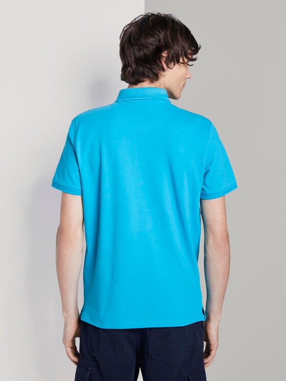 Schlichtes Poloshirt mit kleinem Print - Männer - teal bay green Schlichtes Poloshirt mit kleinem Print - Männer - teal bay green - 2 - TOM TAILOR