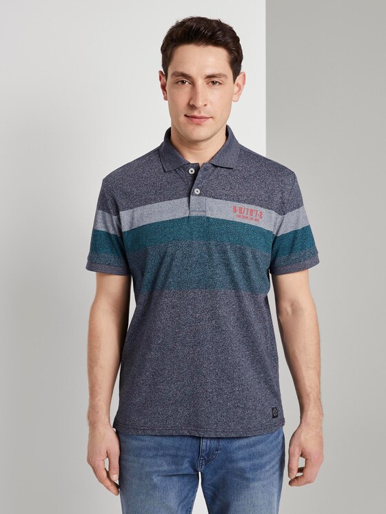 Poloshirt mit Streifenmuster - Männer - blue mocktwist Poloshirt mit Streifenmuster - Männer - blue mocktwist - 1 - TOM TAILOR