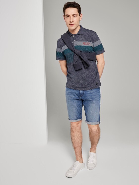 Poloshirt mit Streifenmuster - Männer - blue mocktwist Poloshirt mit Streifenmuster - Männer - blue mocktwist - 3 - TOM TAILOR
