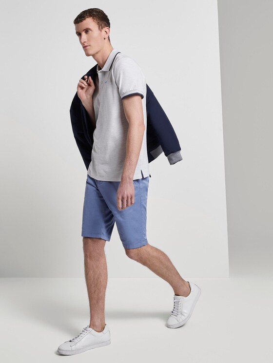 Meliertes Poloshirt - Männer - Blanc De Blanc White Melange Meliertes Poloshirt - Männer - Blanc De Blanc White Melange - 3 - TOM TAILOR