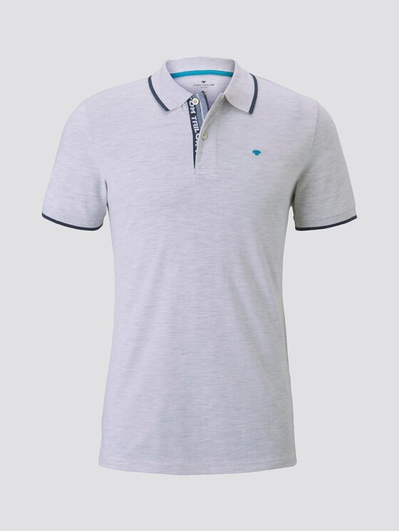 Meliertes Poloshirt - Männer - Blanc De Blanc White Melange Meliertes Poloshirt - Männer - Blanc De Blanc White Melange - 7 - TOM TAILOR