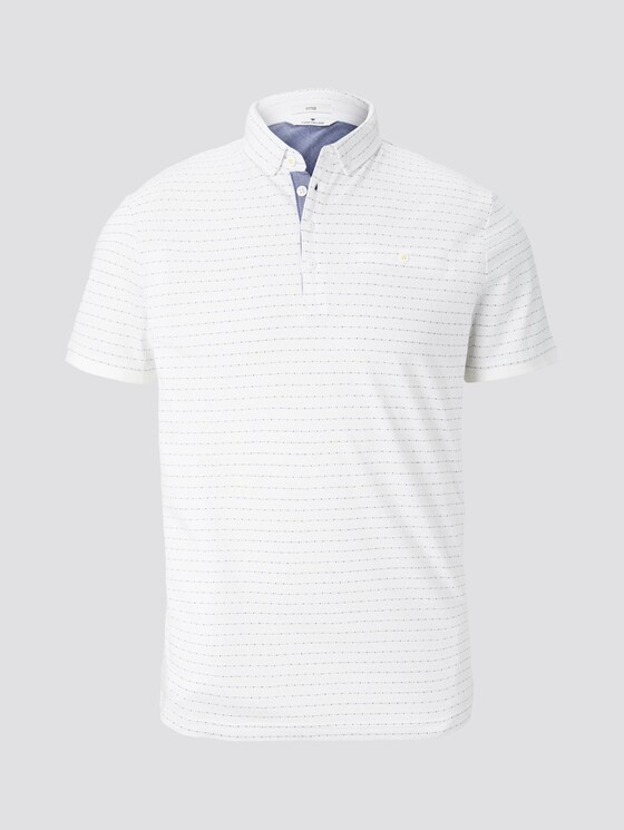 Poloshirt mit Strukturmuster - Männer - Off White Poloshirt mit Strukturmuster - Männer - Off White - 7 - TOM TAILOR