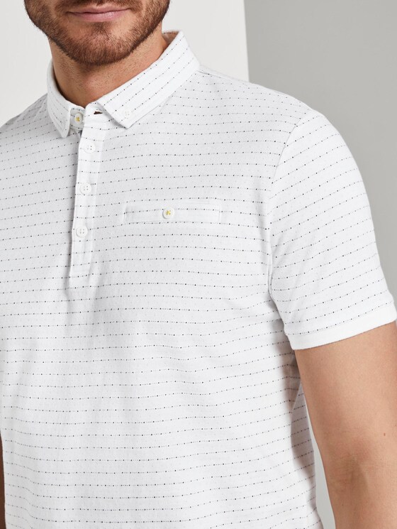 Poloshirt mit Strukturmuster - Männer - Off White Poloshirt mit Strukturmuster - Männer - Off White - 9 - TOM TAILOR