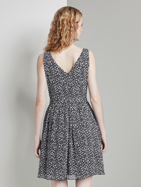 Kleid aus Chiffon - Frauen - navy small leo design Kleid aus Chiffon - Frauen - navy small leo design - 2 - TOM TAILOR