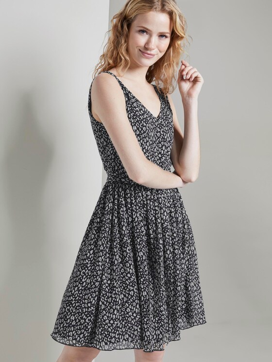 Kleid aus Chiffon - Frauen - navy small leo design Kleid aus Chiffon - Frauen - navy small leo design - 5 - TOM TAILOR