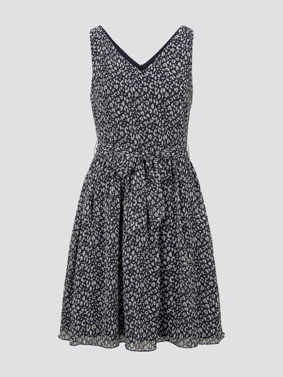 Kleid aus Chiffon - Frauen - navy small leo design Kleid aus Chiffon - Frauen - navy small leo design - 7 - TOM TAILOR