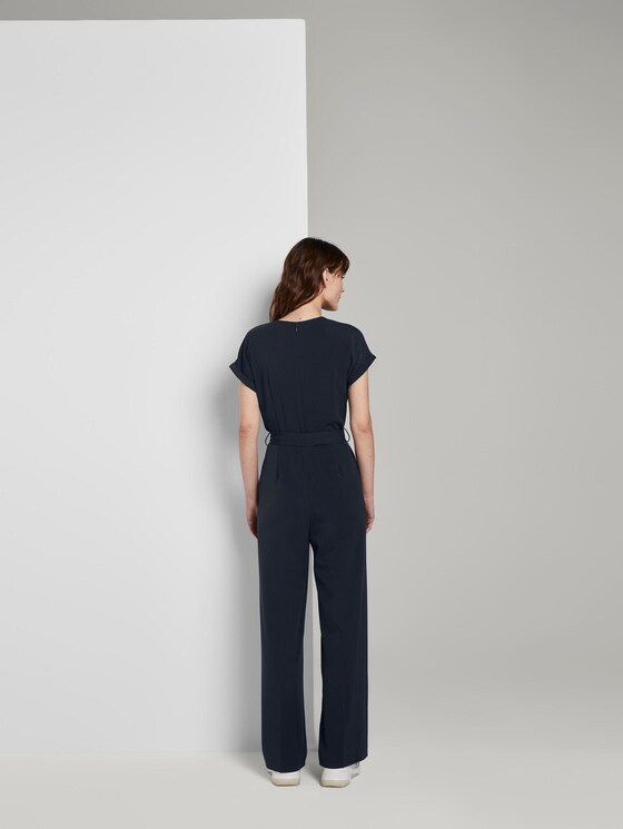 Jumpsuit mit Bindegürtel - Frauen - Sky Captain Blue Jumpsuit mit Bindegürtel - Frauen - Sky Captain Blue - 2 - TOM TAILOR
