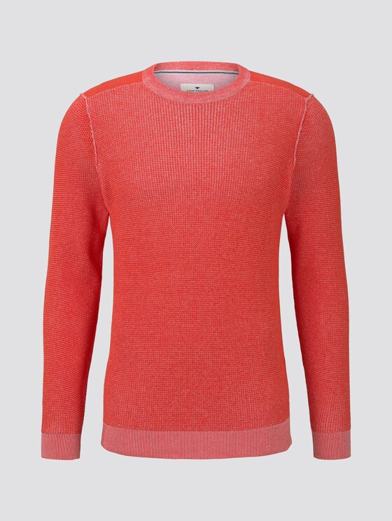 Strickpullover im Strukturmix - Männer - Grenadine Red Strickpullover im Strukturmix - Männer - Grenadine Red - 7 - TOM TAILOR