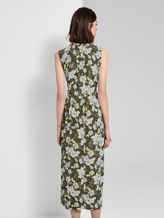 Sleeveless maxi dress with a pattern - Women - khaki floral design Sleeveless maxi dress with a pattern - Women - khaki floral design - 2 - TOM TAILOR