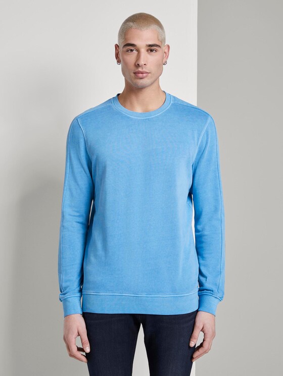 Sweatshirt mit Logo-Print - Männer - water sport blue Sweatshirt mit Logo-Print - Männer - water sport blue - 1 - TOM TAILOR Denim
