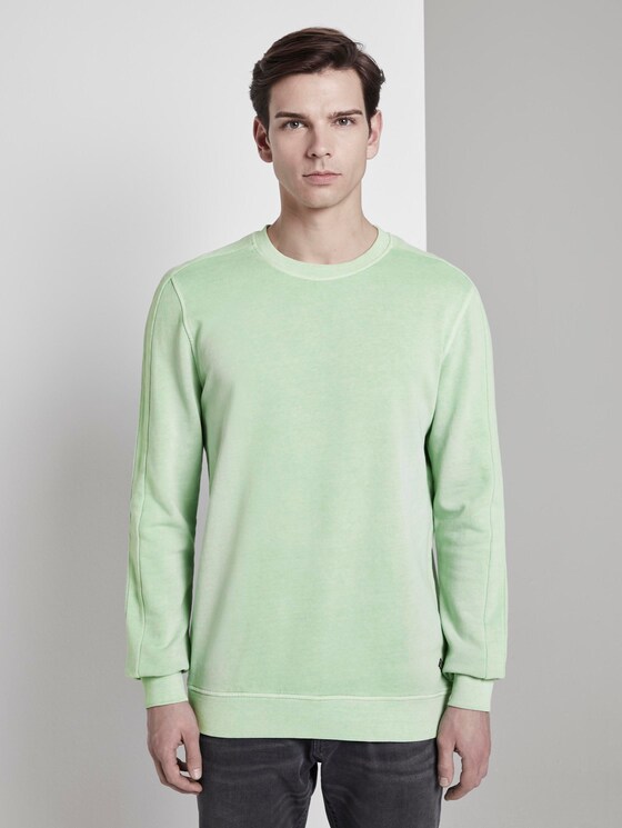 Sweatshirt mit Logo-Print - Männer - soft neo green Sweatshirt mit Logo-Print - Männer - soft neo green - 1 - TOM TAILOR Denim