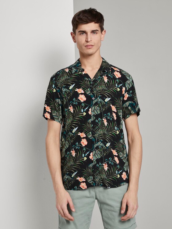 Kurzarm-Hawaiihemd mit floralem Muster - Männer - colorful botanical print Kurzarm-Hawaiihemd mit floralem Muster - Männer - colorful botanical print - 1 - TOM TAILOR Denim