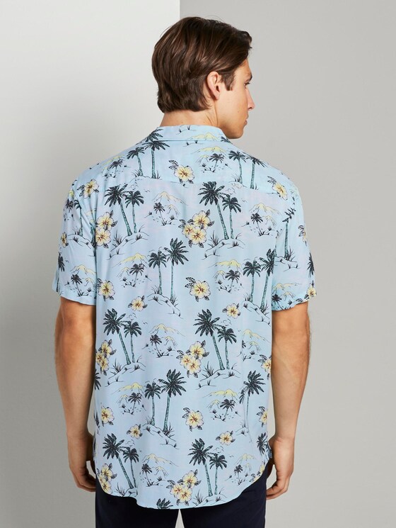 Gemustertes Kurzarm-Hawaiihemd - Männer - blue hawaiian print Gemustertes Kurzarm-Hawaiihemd - Männer - blue hawaiian print - 2 - TOM TAILOR Denim