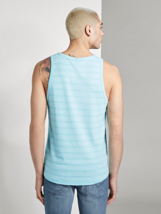 Tank-Top mit Streifenstruktur - Männer - soft sky blue mixed structure Tank-Top mit Streifenstruktur - Männer - soft sky blue mixed structure - 2 - TOM TAILOR Denim