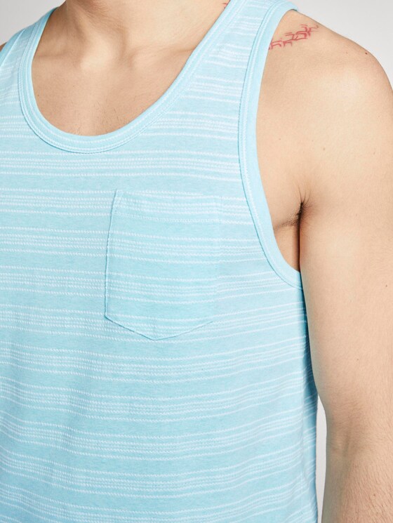 Tank-Top mit Streifenstruktur - Männer - soft sky blue mixed structure Tank-Top mit Streifenstruktur - Männer - soft sky blue mixed structure - 9 - TOM TAILOR Denim