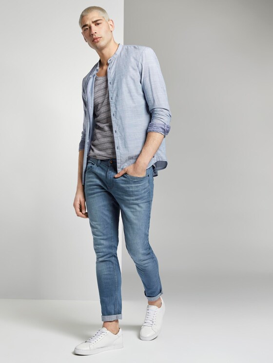 Tank-Top mit Streifenstruktur - Männer - navy mixed structure Tank-Top mit Streifenstruktur - Männer - navy mixed structure - 3 - TOM TAILOR Denim