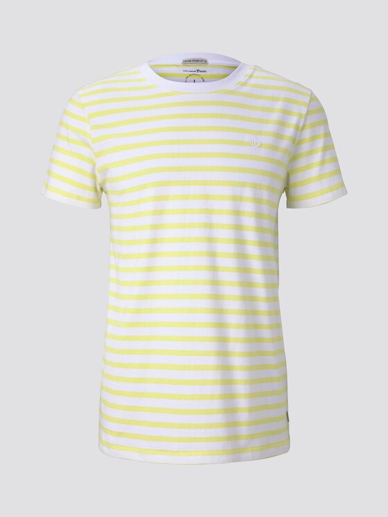 Gestreiftes T-Shirt mit Bio-Baumwolle - Männer - canary light yarn dye stripe Gestreiftes T-Shirt mit Bio-Baumwolle - Männer - canary light yarn dye stripe - 7 - TOM TAILOR Denim