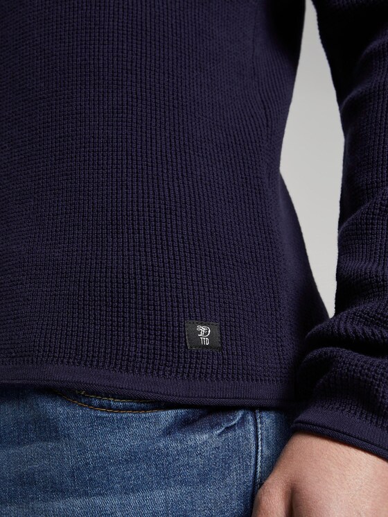 Strukturierter Pullover - Männer - Atlantic Ocean Blue Strukturierter Pullover - Männer - Atlantic Ocean Blue - 10 - TOM TAILOR Denim