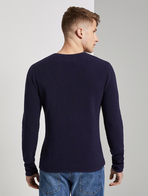 Strukturierter Pullover - Männer - Atlantic Ocean Blue Strukturierter Pullover - Männer - Atlantic Ocean Blue - 2 - TOM TAILOR Denim