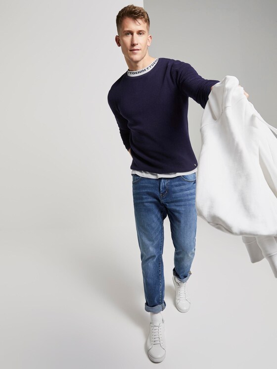 Strukturierter Pullover - Männer - Atlantic Ocean Blue Strukturierter Pullover - Männer - Atlantic Ocean Blue - 3 - TOM TAILOR Denim