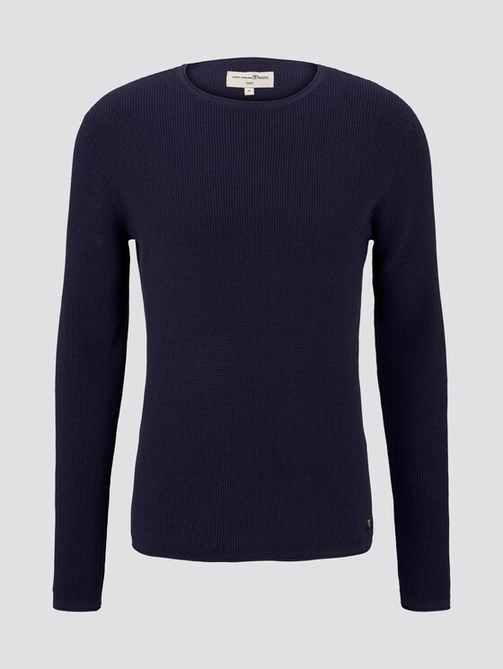 Strukturierter Pullover - Männer - Atlantic Ocean Blue Strukturierter Pullover - Männer - Atlantic Ocean Blue - 7 - TOM TAILOR Denim