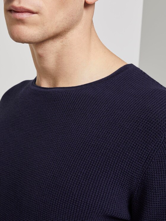 Strukturierter Pullover - Männer - Atlantic Ocean Blue Strukturierter Pullover - Männer - Atlantic Ocean Blue - 9 - TOM TAILOR Denim