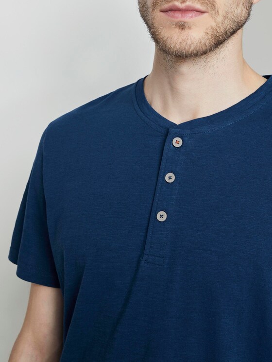 Basic Henley-T-Shirt in Melange-Optik - Männer - after dark blue Basic Henley-T-Shirt in Melange-Optik - Männer - after dark blue - 9 - TOM TAILOR