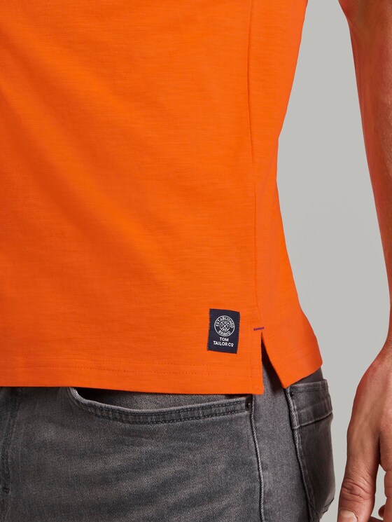 Basic Henley-T-Shirt in Melange-Optik - Männer - true orange Basic Henley-T-Shirt in Melange-Optik - Männer - true orange - 10 - TOM TAILOR