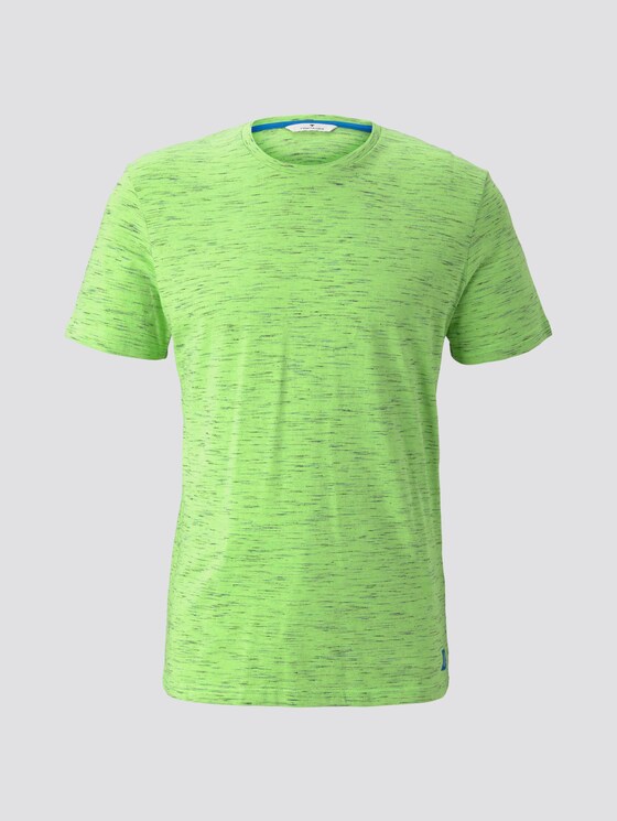 T-Shirt in Melange-Optik - Männer - neon green melange inject T-Shirt in Melange-Optik - Männer - neon green melange inject - 7 - TOM TAILOR