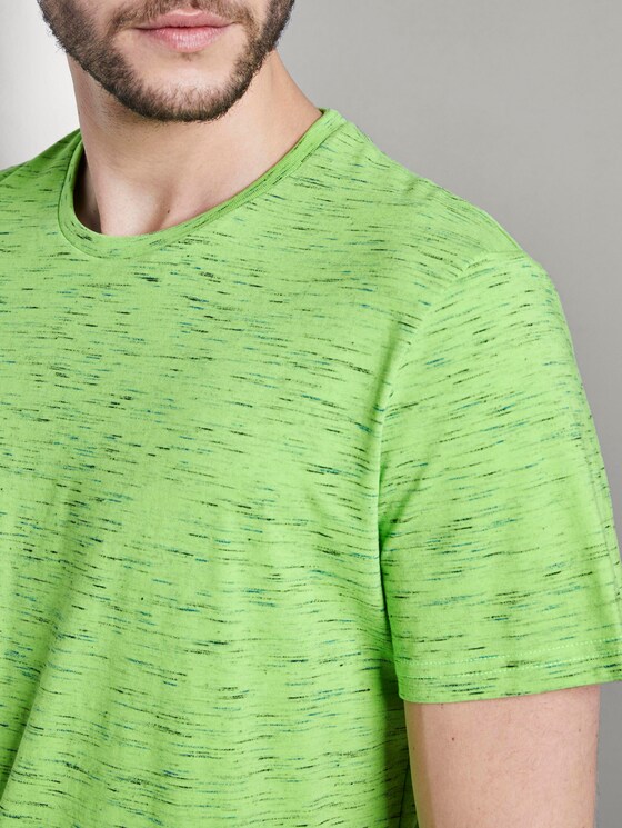 T-Shirt in Melange-Optik - Männer - neon green melange inject T-Shirt in Melange-Optik - Männer - neon green melange inject - 9 - TOM TAILOR
