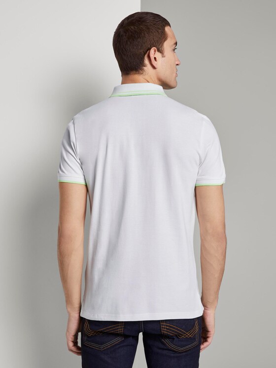 Poloshirt mit Reißverschluss - Männer - White Poloshirt mit Reißverschluss - Männer - White - 2 - TOM TAILOR