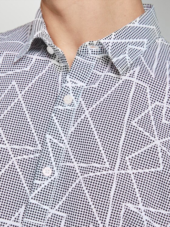 Gemustertes Hemd - Männer - white geometric outline print Gemustertes Hemd - Männer - white geometric outline print - 10 - TOM TAILOR Denim