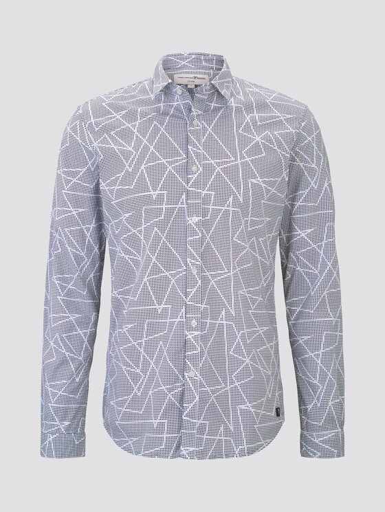 Gemustertes Hemd - Männer - white geometric outline print Gemustertes Hemd - Männer - white geometric outline print - 7 - TOM TAILOR Denim