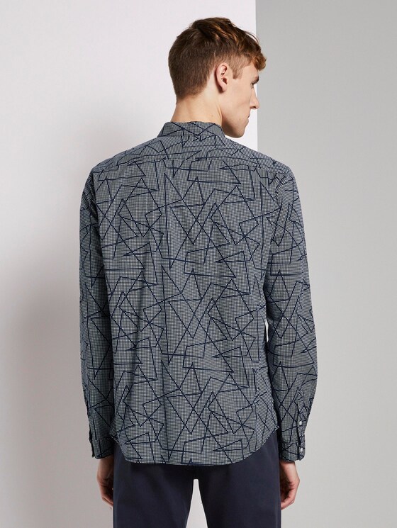 Gemustertes Hemd - Männer - navy geometric outline print Gemustertes Hemd - Männer - navy geometric outline print - 2 - TOM TAILOR Denim