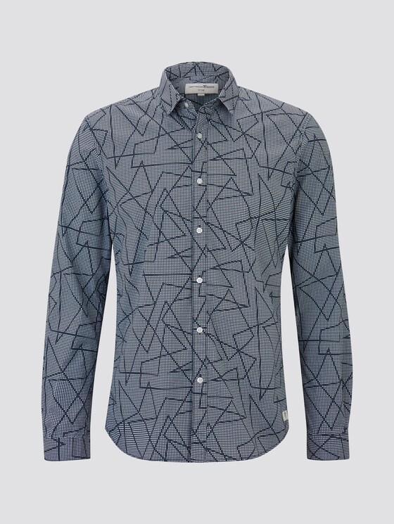 Gemustertes Hemd - Männer - navy geometric outline print Gemustertes Hemd - Männer - navy geometric outline print - 7 - TOM TAILOR Denim