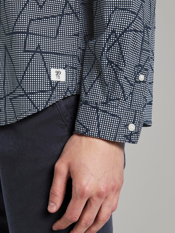 Gemustertes Hemd - Männer - navy geometric outline print Gemustertes Hemd - Männer - navy geometric outline print - 9 - TOM TAILOR Denim