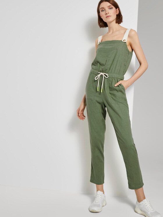 Utility dungarees jumpsuit - Women - olive green Utility dungarees jumpsuit - Women - olive green - 5 - TOM TAILOR Denim