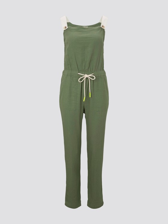 Utility dungarees jumpsuit - Women - olive green Utility dungarees jumpsuit - Women - olive green - 7 - TOM TAILOR Denim