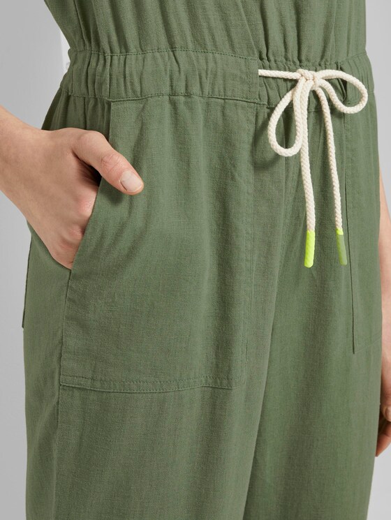 Utility dungarees jumpsuit - Women - olive green Utility dungarees jumpsuit - Women - olive green - 9 - TOM TAILOR Denim