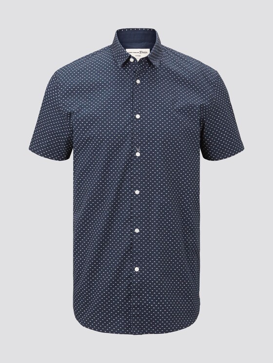 Gemustertes Kurzarmhemd - Männer - navy corn print Gemustertes Kurzarmhemd - Männer - navy corn print - 7 - TOM TAILOR Denim