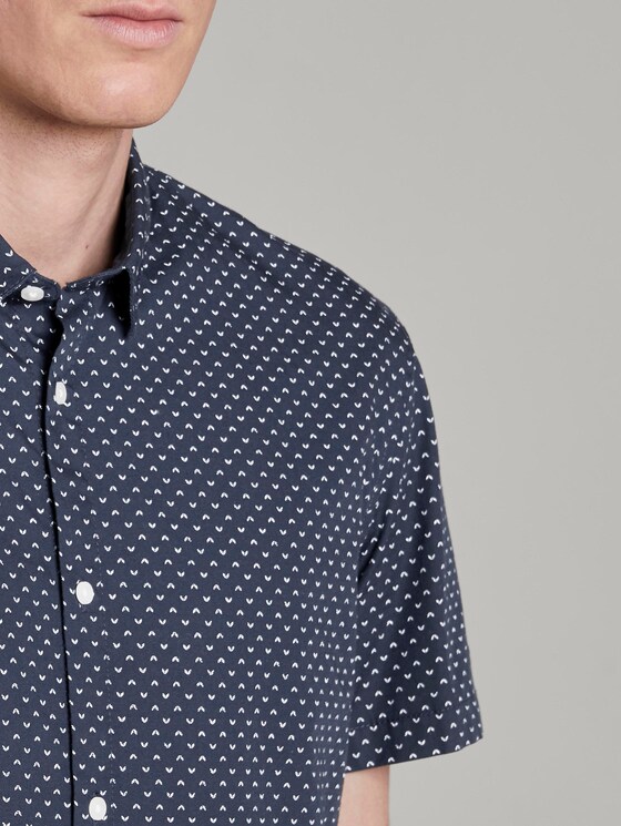 Gemustertes Kurzarmhemd - Männer - navy corn print Gemustertes Kurzarmhemd - Männer - navy corn print - 9 - TOM TAILOR Denim