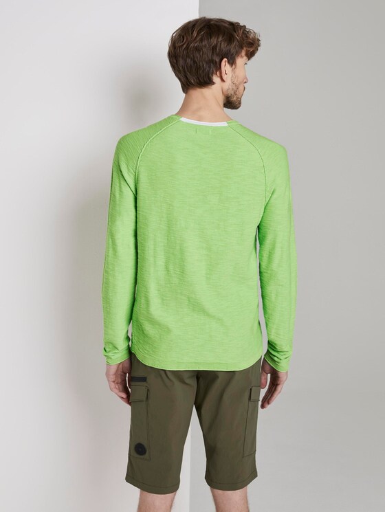 Feiner Strickpullover mit Struktur - Männer - neon gecko green Feiner Strickpullover mit Struktur - Männer - neon gecko green - 2 - TOM TAILOR