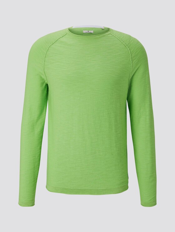 Feiner Strickpullover mit Struktur - Männer - neon gecko green Feiner Strickpullover mit Struktur - Männer - neon gecko green - 7 - TOM TAILOR