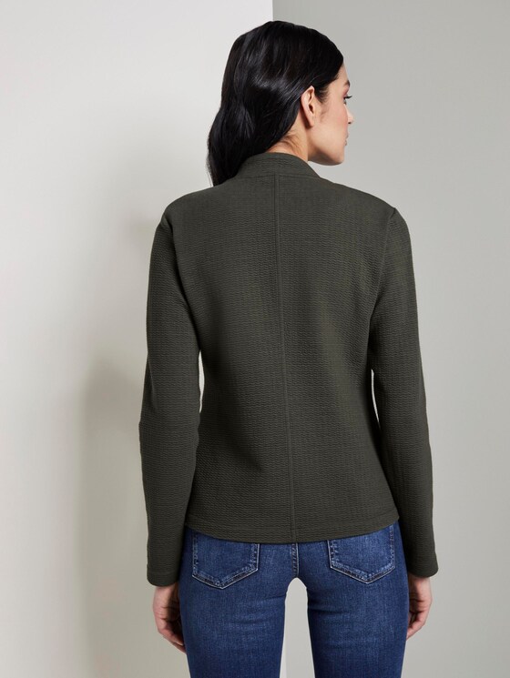 Getextureerde Ottomaanse Blazer - Vrouwen - Woodland Green Getextureerde Ottomaanse Blazer - Vrouwen - Woodland Green - 2 - TOM TAILOR