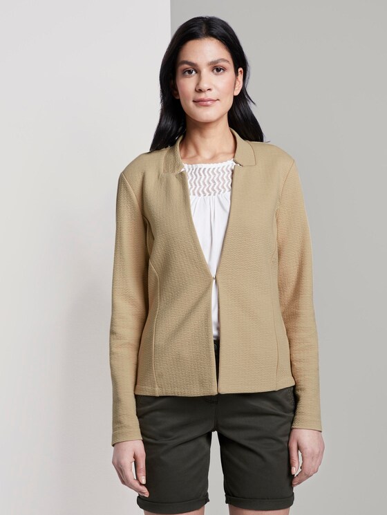 Strukturierter Ottoman-Blazer - Frauen - cream toffee Strukturierter Ottoman-Blazer - Frauen - cream toffee - 1 - TOM TAILOR
