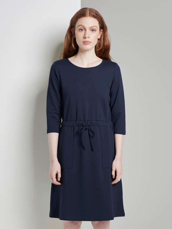 Mini Sweatkleid mit Taschen - Frauen - Real Navy Blue Mini Sweatkleid mit Taschen - Frauen - Real Navy Blue - 1 - TOM TAILOR Denim