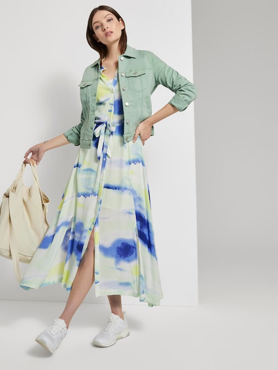  Batik  midi dress  with slits from TOM TAILOR Denim