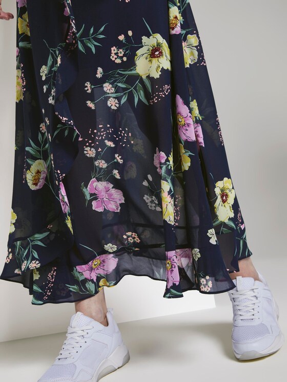 Volantkleid in Maxi-Länge mit floralem Print - Frauen - navy blue flower print Volantkleid in Maxi-Länge mit floralem Print - Frauen - navy blue flower print - 10 - TOM TAILOR Denim